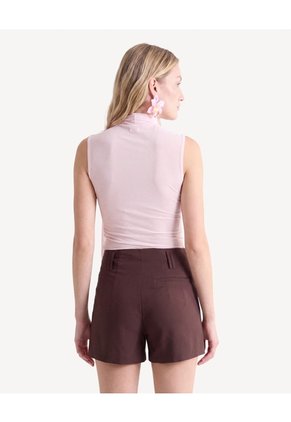 Camiseta Mesh Con Lazo  Para Mujer Rosado Seven Seven