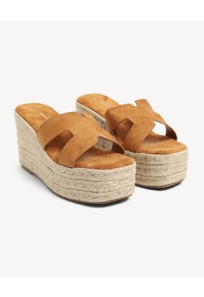 Espadrilles Plataforma Yute  Para Mujer Camel Seven Seven