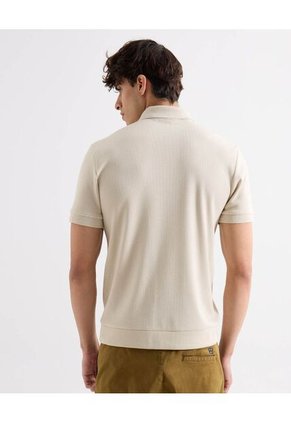 Polo Para Hombre Cuello Tejido Sin Bolsillo Color Beige Marca Seven Seven #45110899