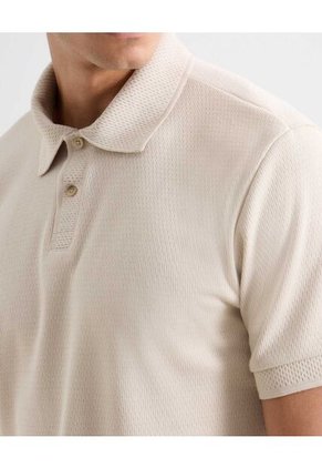 Polo Para Hombre Cuello Tejido Sin Bolsillo Color Beige Marca Seven Seven #45110899