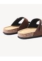 Sandalias Hebillas Ajustables  Para Hombre Café Seven Seven de Seven Seven