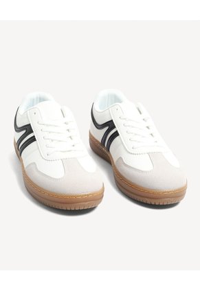 Tenis Paneles Multitextura  Para Hombre Blanco Seven Seven