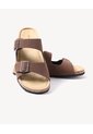 Sandalias Hebillas Ajustables  Para Hombre Café Seven Seven de Seven Seven