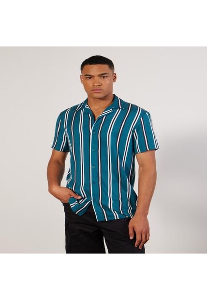 Camisa Para Hombre Manga Corta  Color Verde  Marca Seven Seven #45011956