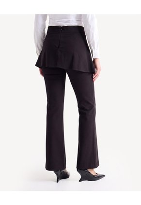 Falda Pantalón Cruzada  Para Mujer Negro Seven Seven