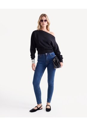 Jean Skinny Ajuste Flexible  Para Mujer Azul Seven Seven