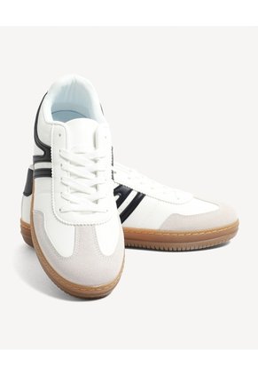 Tenis Paneles Multitextura  Para Hombre Blanco Seven Seven