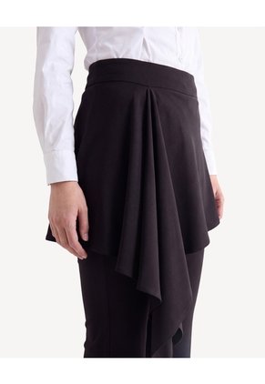 Falda Pantalón Cruzada  Para Mujer Negro Seven Seven
