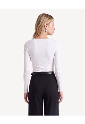 Camiseta Capa Con Recogidos  Para Mujer Crudo Seven Seven