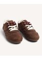 Tenis Gamuza Cordones Bicolor  Para Mujer Café Seven Seven de Seven Seven