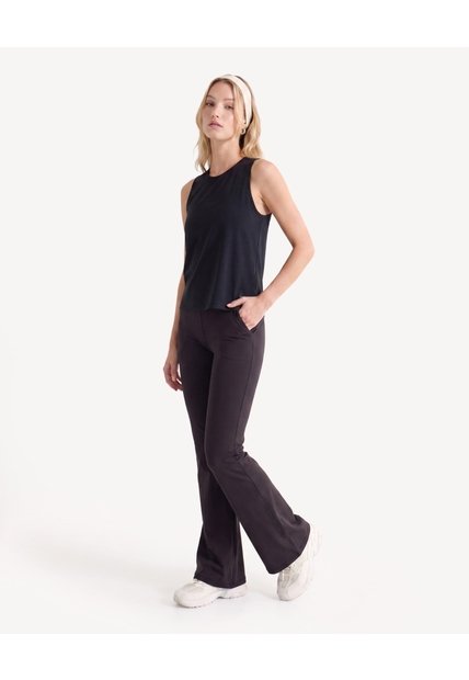 Camiseta Sport Sec Texturizada  Para Mujer Negro Seven Seven