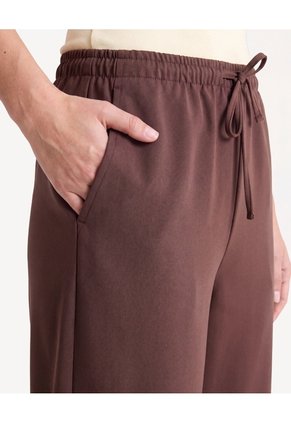 Pantalón Jogger Con Cordón  Para Mujer Café Seven Seven