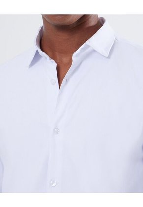 Camisa Para Hombre Manga Larga  Color Blanco Marca Seven Seven #45012013