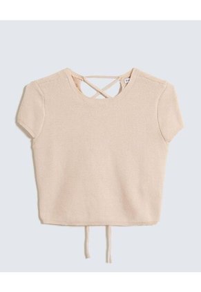 Camiseta Para Mujer Manga Corta Color Arena Marca Seven Seven #28096227