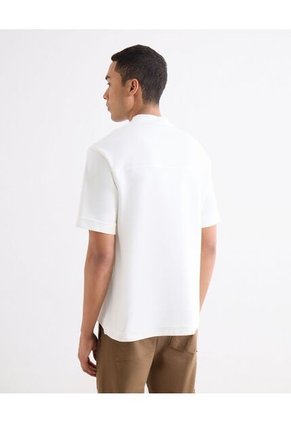 Camiseta  Para Hombre Manga Corta Cuello Redondo Color Marfil Marca Seven Seven #45092837