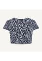 Crop Top Manga Corta  Para Mujer Negro Seven Seven de Seven Seven