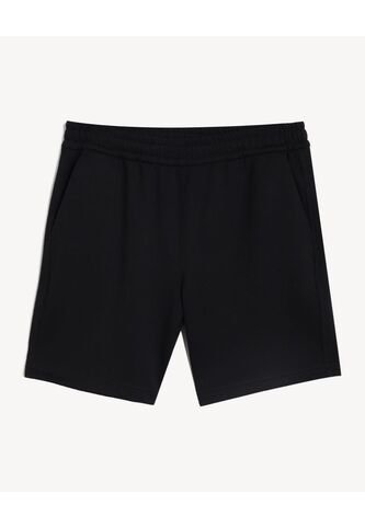 Bermuda Básico Pretina Elástica  Para Hombre Negro Seven Seven Seven Seven