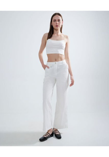 Pantalon Para Mujer  Color Marfil Marca Seven Seven #28071751