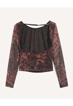 Camiseta Para Mujer Manga Larga Moda Color Café Marca Seven Seven #28096470