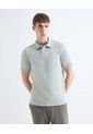Polo Regular Con Botonadura  Para Hombre Verde Seven Seven de Seven Seven