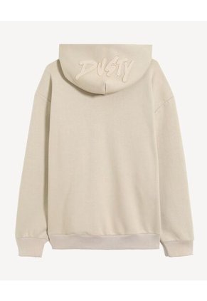 Buzo Hoodie Con Bordado Posterior Para Hombre Beige Seven Seven
