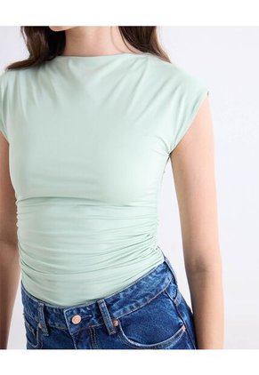 Camiseta Para Mujer Manga Corta Cuello Redondo Color Verde Marca Seven Seven #28096528