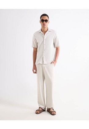 Camiseta Relaxed Con Botonadura  Para Hombre Gris Seven Seven