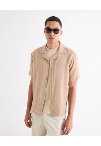 Camiseta Para Hombre Manga Corta Cuello Redondo Color Beige Marca Seven Seven #45092852 Seven Seven