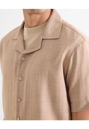 Camiseta Para Hombre Manga Corta Cuello Redondo Color Beige Marca Seven Seven #45092852