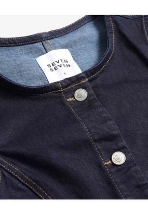 Chaleco Para Mujer Plano Color Azul Marca Seven Seven #28250150