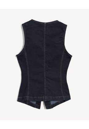 Chaleco Para Mujer Plano Color Azul Marca Seven Seven #28250150