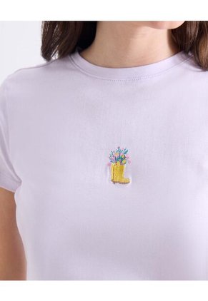 Camiseta Para Mujer Manga Corta Cuello Redondo Color Rosado Marca Seven Seven #28096550