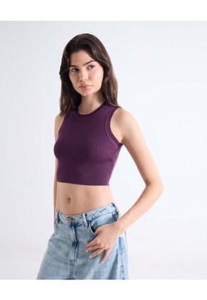 Camiseta Para Mujer Manga Sisa Cuello Redondo Color Vino Marca Seven Seven #28096417