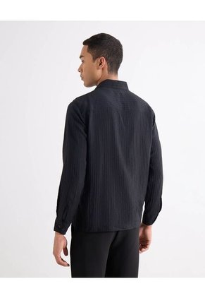 Camisa Para Hombre Manga Larga Sin Bolsillo Cuello Casual M Color Negro Marca Seven Seven #45012197