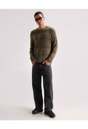 Saco Tejido Con Diseño Texturizado  Para Hombre Verde Seven Seven