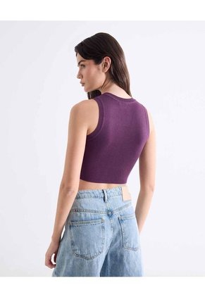 Camiseta Para Mujer Manga Sisa Cuello Redondo Color Vino Marca Seven Seven #28096417