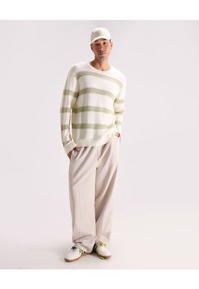 Saco Tejido Con Diseño En Franjas  Para Hombre Marfil Seven Seven