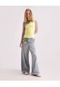 Jean Wide Leg Paper Bag  Para Mujer Azul Seven Seven de Seven Seven