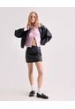 Chaqueta Pu Cuello Alto  Para Mujer Negro Seven Seven de Seven Seven