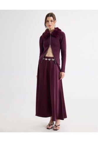 Falda  Para Mujer Largo Color Vino Marca Seven Seven #28140974 Seven Seven