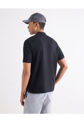 Polo Para Hombre Cuello Tejido Sin Bolsillo Color Negro Marca Seven Seven #45110933