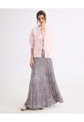 Falda  Para Mujer Medio Color Plata Marca Seven Seven #28140981 Seven Seven