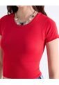 Camiseta Para Mujer Manga Corta Cuello Redondo Color Rojo Marca Seven Seven #28096407 de Seven Seven