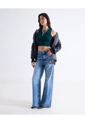 Camiseta Para Mujer Manga Sisa Cuello Redondo Color Verde Marca Seven Seven #28096409 Seven Seven