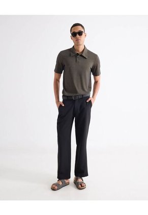 Polo Para Hombre Cuello Maquina Sin Bolsillo Color Café Marca Seven Seven #45110942