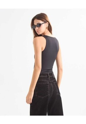 Camiseta Para Mujer Manga Sisa Cuello V Color Negro Marca Seven Seven #28096188