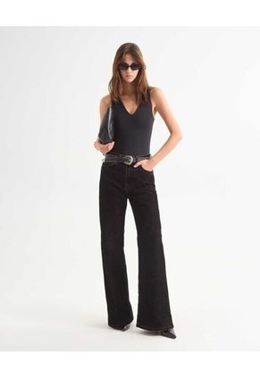 Camiseta Para Mujer Manga Sisa Cuello V Color Negro Marca Seven Seven #28096188