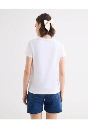 Camiseta Para Mujer Manga Corta Cuello Redondo Color Crudo Marca Seven Seven #28096541