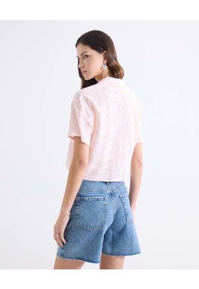 Blusa Para Mujer Manga Corta Color Rosado Marca Seven Seven #28124130