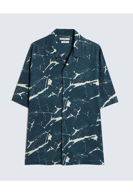 Camisa Para Hombre Manga Corta  Color Azul  Marca Seven Seven #45012026